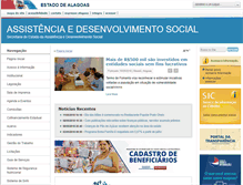 Tablet Screenshot of desenvolvimentosocial.al.gov.br