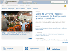 Tablet Screenshot of gabinetecivil.al.gov.br