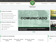 Tablet Screenshot of defensoria.al.gov.br
