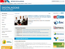 Tablet Screenshot of digitalagoas.al.gov.br