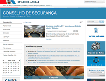 Tablet Screenshot of conselhodeseguranca.al.gov.br
