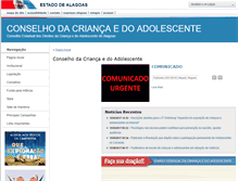 Tablet Screenshot of conselhodacrianca.al.gov.br